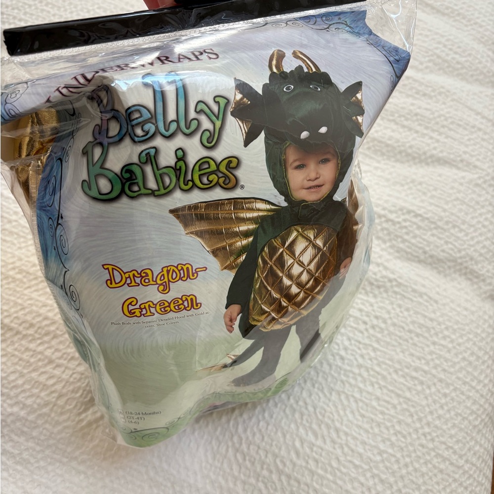 Dragon Green Belly Babies Costume